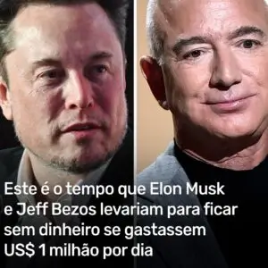 Este é o tempo que Elon Musk e Jeff Bezos levariam para ficar sem dinheiro gastando US$ 1 milhão por dia