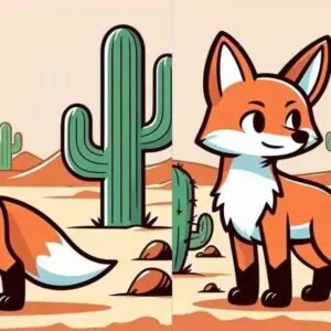 Encontre os erros: Raposa no deserto