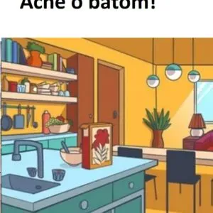 Encontre o batom na cozinha!!