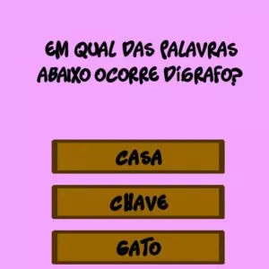 Genial Quiz Fundamental - Qual Palavra Ocorre Dígrafo?