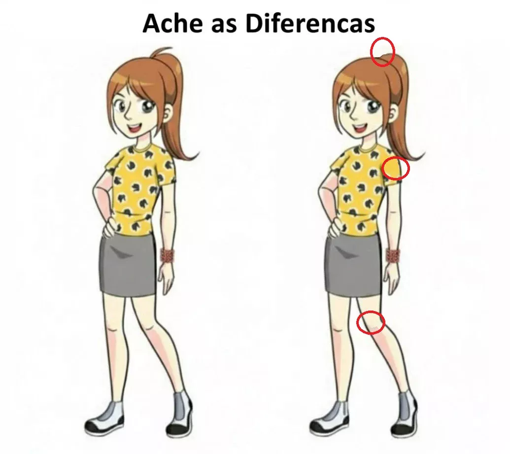 Ache a Diferença: Adolescente Estilosa