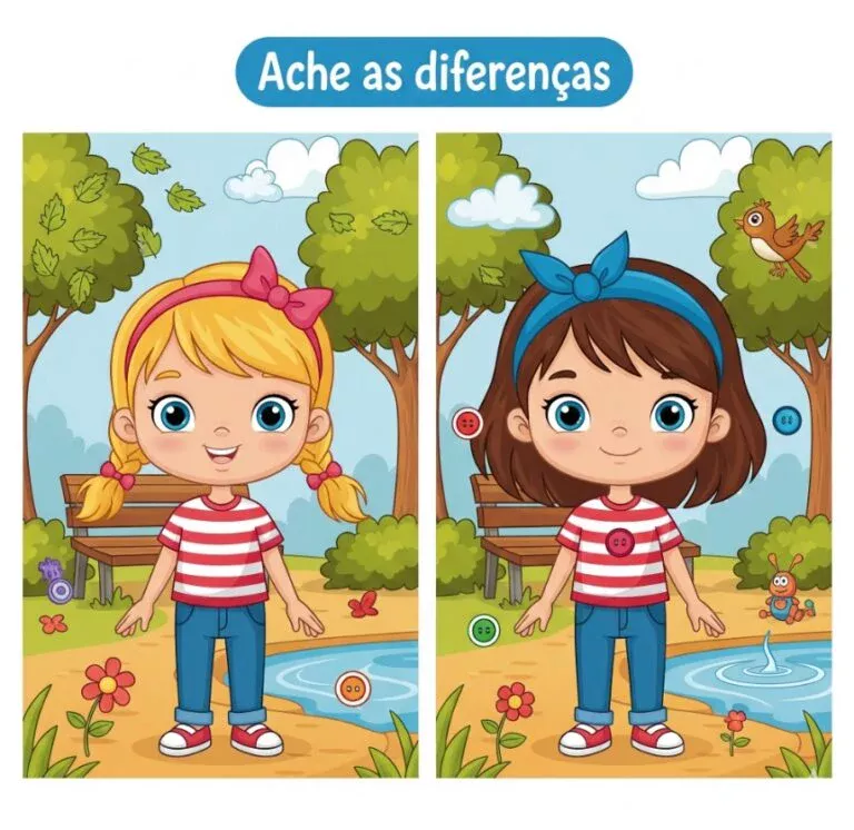 Ache as Diferenças: Menina no Parque