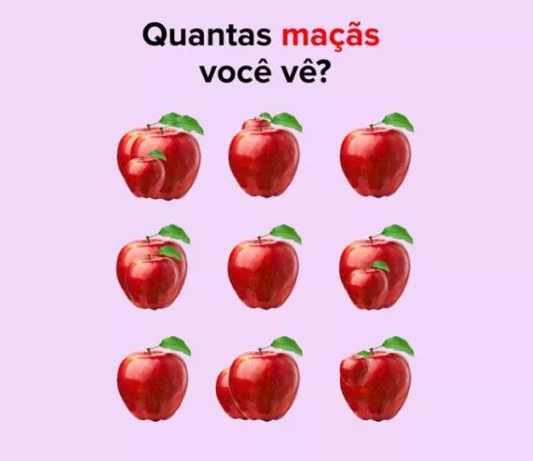 Desafio do Dia: Quantas Maçãs Você Consegue Ver?