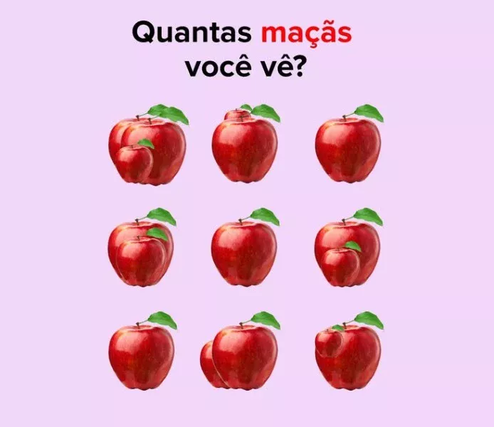 Desafio do Dia: Quantas Maçãs Você Consegue Ver?
