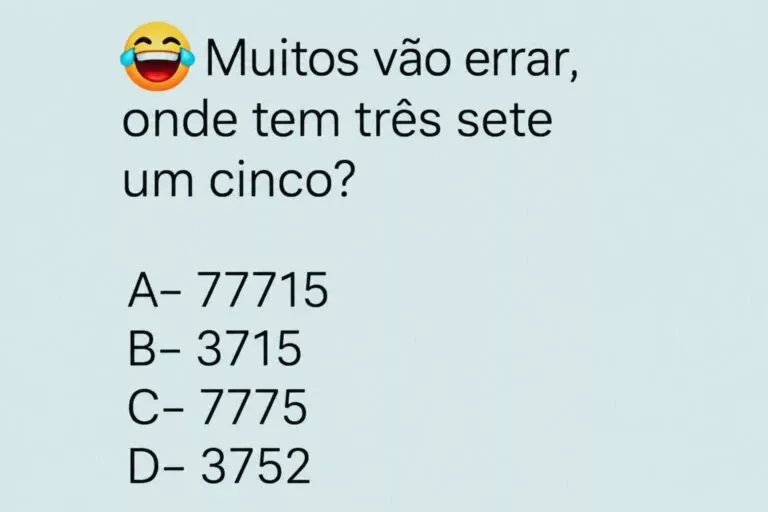 pegadinha tres sete um cinco